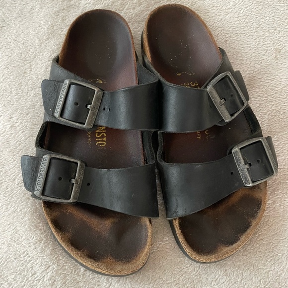Black BIRKENSTOCK Arizona Leather Size 37 (6.5 US) - Picture 2 of 7